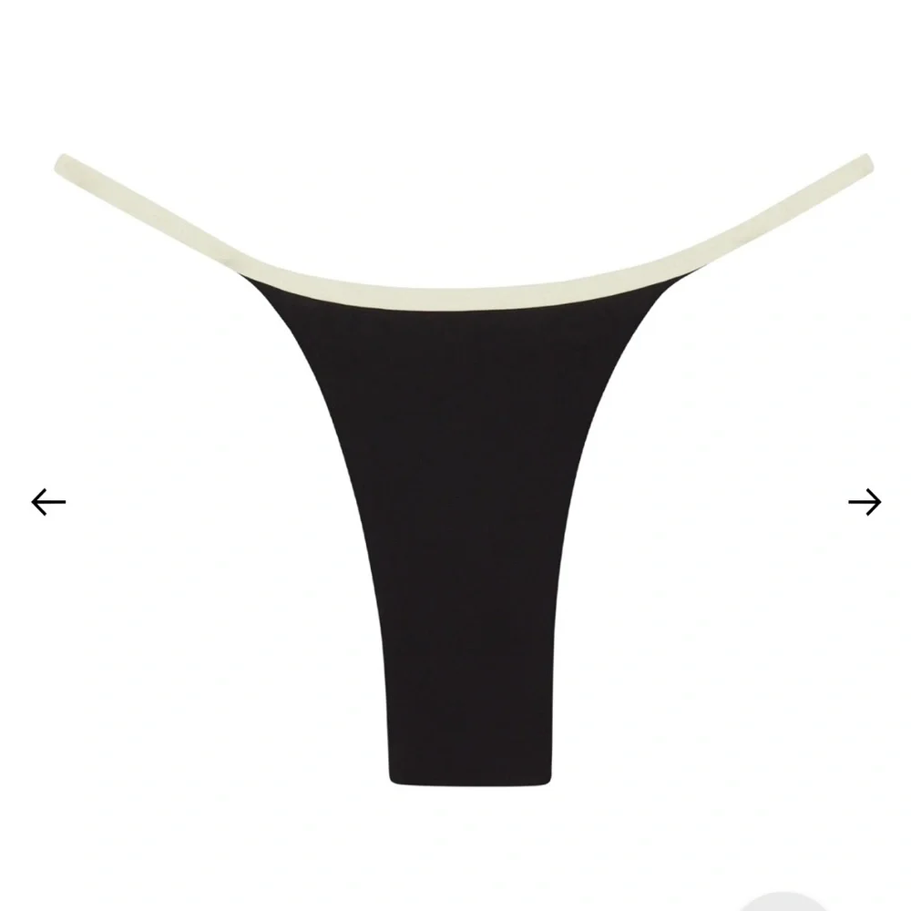 Monday Swimwear Kauai Bottom - Black/ Ivory - L matching top listed separately